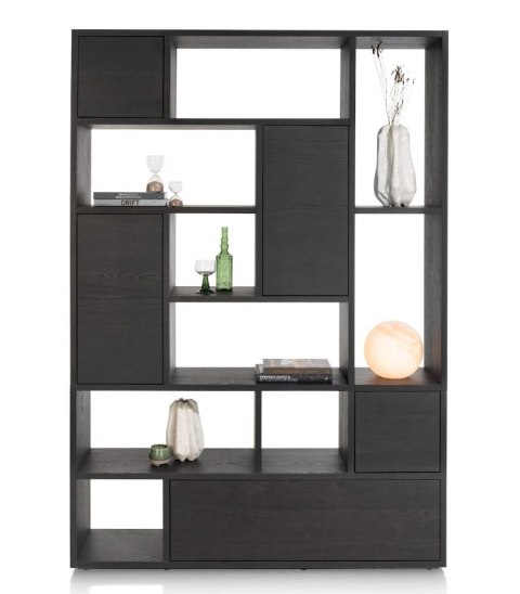 Regał/ parawan LUGANA - Onyx, Fornir Dębowy, 216 cm | Xooon