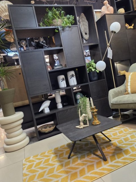 Regał/ parawan LUGANA - Onyx, Fornir Dębowy, 216 cm | Xooon