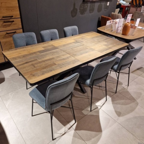 Stół H&H Avalox/ Avalon 160 + 50 x 98 cm driftwood centralna noga