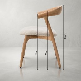 [na zamówienie] Krzesło dębowe BELLAMI - Brązowa Chenille Livigno - Henders & Hazel