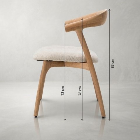 [OD RĘKI] Krzesło dębowe BELLAMI - Brązowa Chenille Livigno - Henders & Hazel