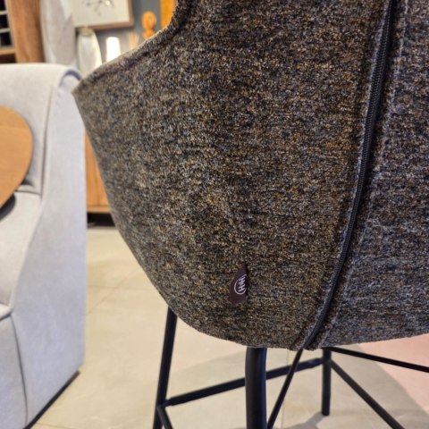 Designerski Hoker CHIARA - Tkanina Szenilowa ENZO Oliwka, Henders & Hazel