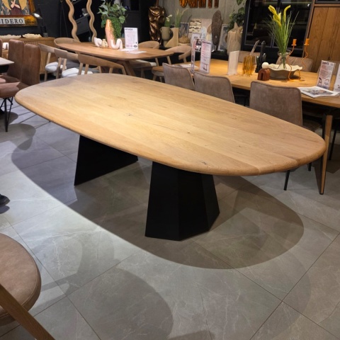 [K, od ręki] Stół Xooon Arawood 240 x 120 cm natural noga Hexagon