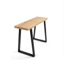 Konsola NORDIC LOFT 96 cm - lity dąb klasyczny, stal