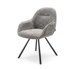 Krzesło Obrotowe CLINT - Tkanina Szenilowa ENZO Grey, Henders & Hazel