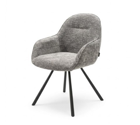 Krzesło Obrotowe CLINT - Tkanina Szenilowa ENZO Grey, Henders & Hazel