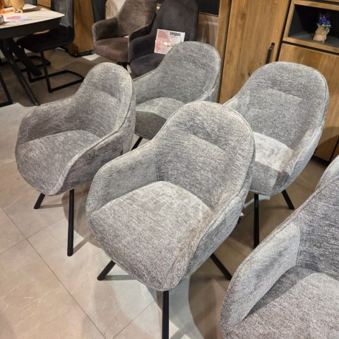 Krzesło Obrotowe CLINT - Tkanina Szenilowa ENZO Grey, Henders & Hazel