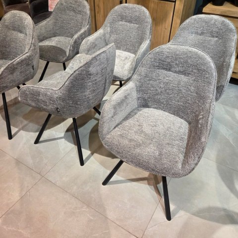 Krzesło Obrotowe CLINT - Tkanina Szenilowa ENZO Grey, Henders & Hazel