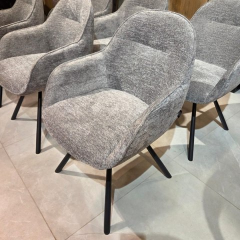 Krzesło Obrotowe CLINT - Tkanina Szenilowa ENZO Grey, Henders & Hazel