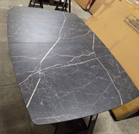 [M] Rozkładany Stół PALACE - 160-210 cm, Blat HPL Onyx, Centralna Noga PAJĄK