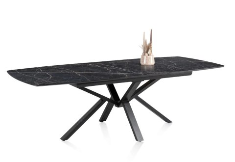 [M] Rozkładany Stół PALACE - 160-210 cm, Blat HPL Onyx, Centralna Noga PAJĄK