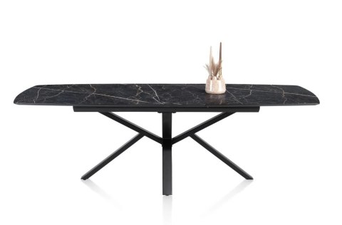 [M] Rozkładany Stół PALACE - 160-210 cm, Blat HPL Onyx, Centralna Noga PAJĄK