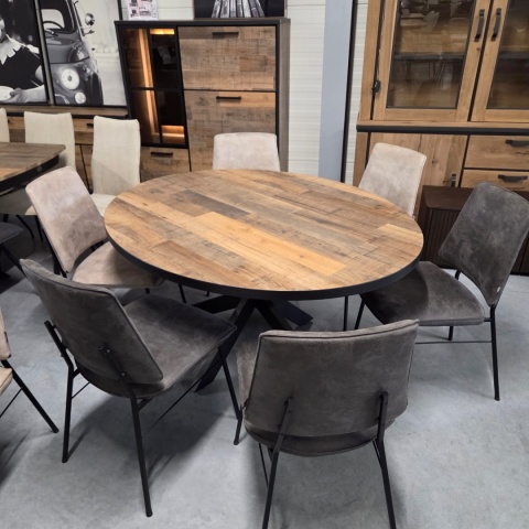[K] Stół Avalox 150 x 120 cm driftwood centralna noga
