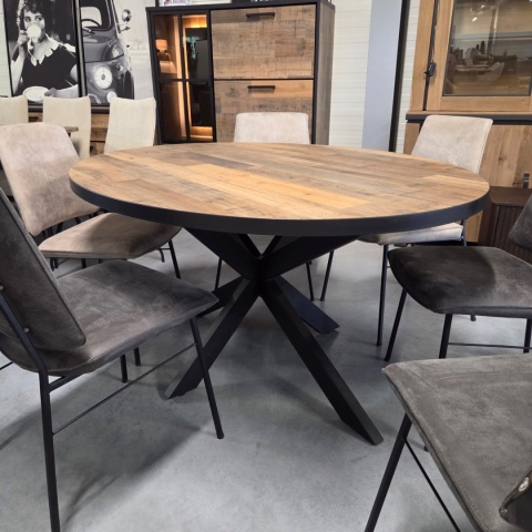 [K] Stół Avalox 150 x 120 cm driftwood centralna noga