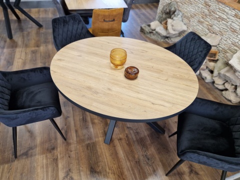 [M] Stół Avalox 150 x 120 cm vintage oak centralna noga