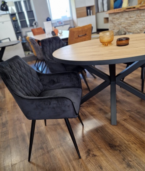 [M] Stół Avalox 150 x 120 cm vintage oak centralna noga