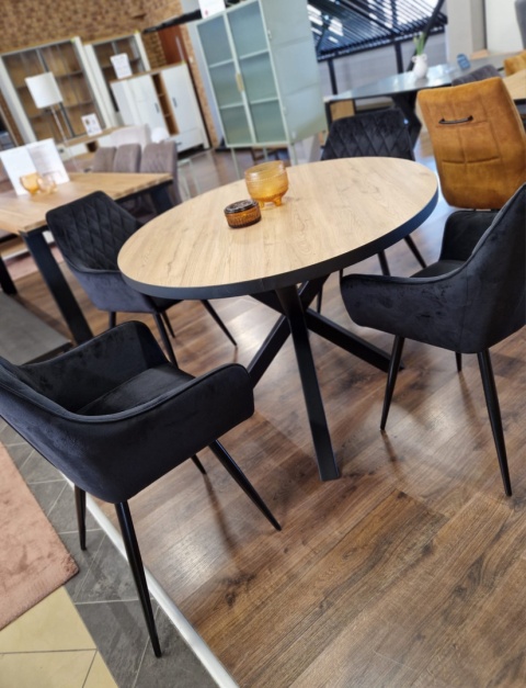[M] Stół Avalox 150 x 120 cm vintage oak centralna noga