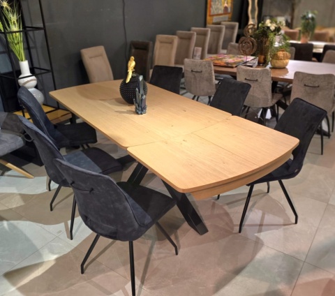 [K/R, od ręki] Stół Rozkładany NYON 170-230 cm - Natural Sand / Metalowy Pająk