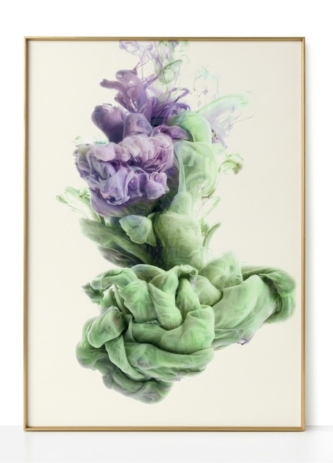 Obraz za szkłem PASTEL CLOUD 120 x 180 cm – Złota rama, Design COCO maison