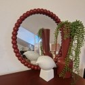 [R, defekt] Lustro ścienne BERRY DOTS - Burgundowe Drewno, 59 cm