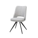 [R, od ręki] Krzesło obrotowe IAN Cadiz Grey - Szlachetny szenil i industrialna forma