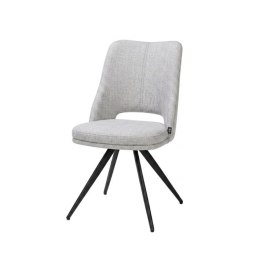 [R, od ręki] Krzesło obrotowe IAN Cadiz Grey - Szlachetny szenil i industrialna forma