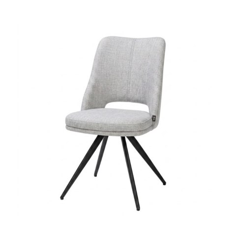 [R, od ręki] Krzesło obrotowe IAN Cadiz Grey - Szlachetny szenil i industrialna forma