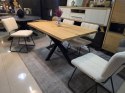 [R, od ręki] Stół dębowy NORDIC 140x90 cm - lity dąb 4 cm, centralna noga, lakier mat