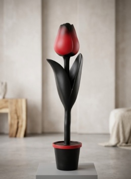 Rzeźba Podłogowa TULP DECO - Red & Black (151 cm)