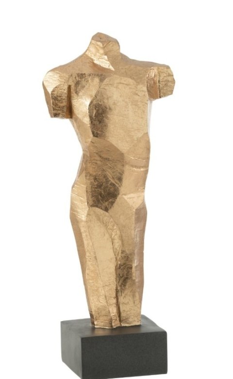 Rzeźba dekoracyjna BUSTE - złoty torse geometryczny 51 cm, COCO maison