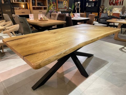 [K, od ręki] Stół dębowy MASIV kolor Klasyk 210 x 100 cm - Lity dąb 5 cm, żywica transparentna