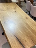 [K, od ręki] Stół dębowy MASIV kolor Klasyk 210 x 100 cm - Lity dąb 5 cm, żywica transparentna