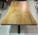 Stół dębowy MASSIV klsayk 210 x 100 cm - Lity dąb 5 cm, żywica transparentna