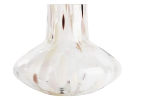 Wazon szklany LOUA 19 cm - wielokolorowy wzór stippen, COCO maison