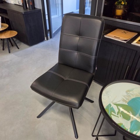 [K, od ręki] Ekskluzywne Krzesło Jadalniane MILVA - Naturalna Skóra Catania, Nowoczesny Design, Wysokie Ergonomiczne Oparcie