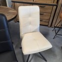 [K, od ręki] Ekskluzywne Krzesło Jadalniane MILVA - Naturalna Skóra Catania, Nowoczesny Design, Wysokie Ergonomiczne Oparcie