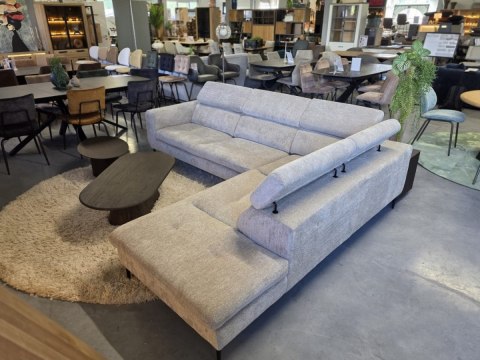 [K, od ręki] Sofa Narożna TALISMAN| Regulowane Zagłówki, Sprężyny Kieszeniowe + Pianka Memory, Tkanina Szenilowa Enzo Champagne