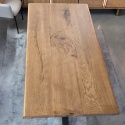 [OD RĘKI] Dębowy Stół MASIV 210x100 cm – Lity Blat 5 cm, Wybarwienie C4, Żywica Perłowo-Transparentna, Krawędź Prosta Zaoblona