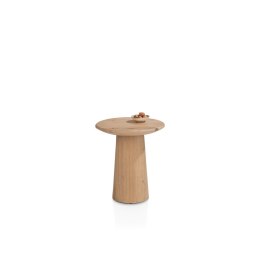 [fabrycznie nowe] Stolik Pomocniczy RAVELLO 45 cm - Henders & Hazel | Okrągły Blat z Litego Dębu, Kolor Dune (Piaskowy)