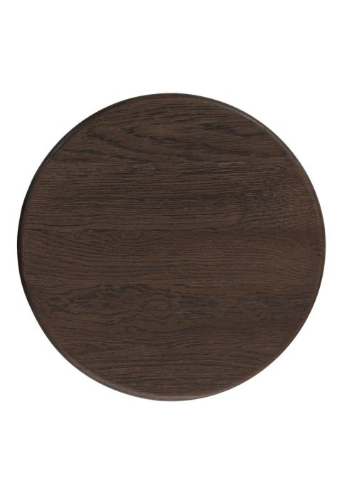 [fabrycznie nowe] Stolik Pomocniczy RAVELLO 60 cm - Henders & Hazel | Blat z Litego Dębu, Lakier Platynowy, Kolor Bazaltowy