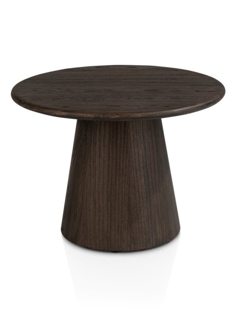 [fabrycznie nowe] Stolik Pomocniczy RAVELLO 60 cm - Henders & Hazel | Blat z Litego Dębu, Lakier Platynowy, Kolor Bazaltowy