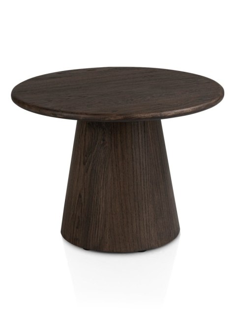 [fabrycznie nowe] Stolik Pomocniczy RAVELLO 60 cm - Henders & Hazel | Blat z Litego Dębu, Lakier Platynowy, Kolor Bazaltowy