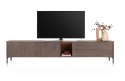 [na zamówienie] Szafka RTV Lowboard TRENTON 270 cm - XOOON | Fornir Dębowy Clay, Podświetlenie LED, System Push-to-Open