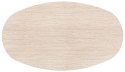 [K, od ręki] Owalny Stół Jadalniany ARAS 210 x 120 cm - Blat HPL Primo Laminato - Dwie Półstożkowe Nogi z Forniru Dębowego