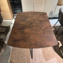 [K, od ręki] Rozkładany Stół Jadalniany PAVALON 140-190 cm - Blat HPL Primo Laminato Roest (Rdza) - Centralna Noga Designerska