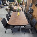 [K, od ręki] Rozkładany Stół Jadalniany PAVALON 140-190 cm - Blat HPL Primo Laminato Roest (Rdza) - Centralna Noga Designerska