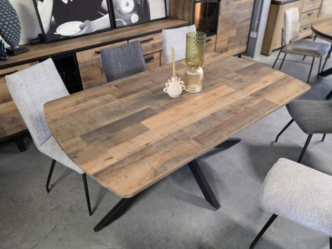 [K, od ręki] Rozkładany Stół Jadalniany PAVALON 170-230 cm - Blat HPL Primo Laminato Driftwood - Centralna Noga Designerska