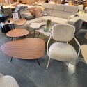 Zestaw Organicznych Stolików Kawowych PIATTO (Set 2 szt.) – Blat HPL Primo Laminato Walnut (Optyka Drewna Orzechowego)