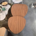 Zestaw Organicznych Stolików Kawowych PIATTO (Set 2 szt.) – Blat HPL Primo Laminato Walnut (Optyka Drewna Orzechowego)