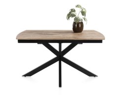 [na zamówienie] Rozkładany Stół Jadalniany PAVALON 140-190 cm - Blat HPL Primo Laminato Barnwood - Centralna Noga Designerska